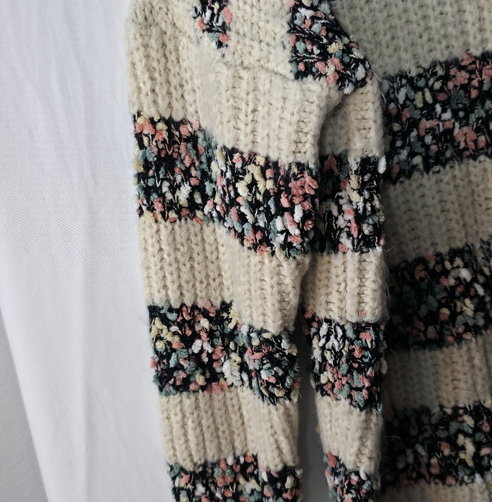 Anthropologie La Fee Verte Confetti Striped Sweater Boho Cottagecore Knit Small - Picture 7 of 12